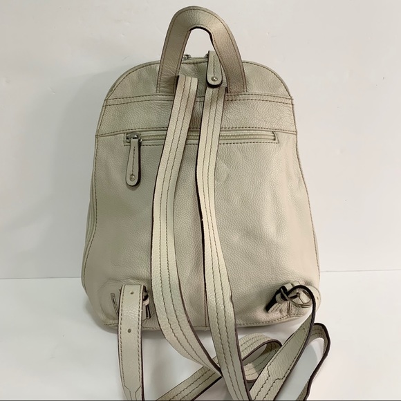 cream backpack purse